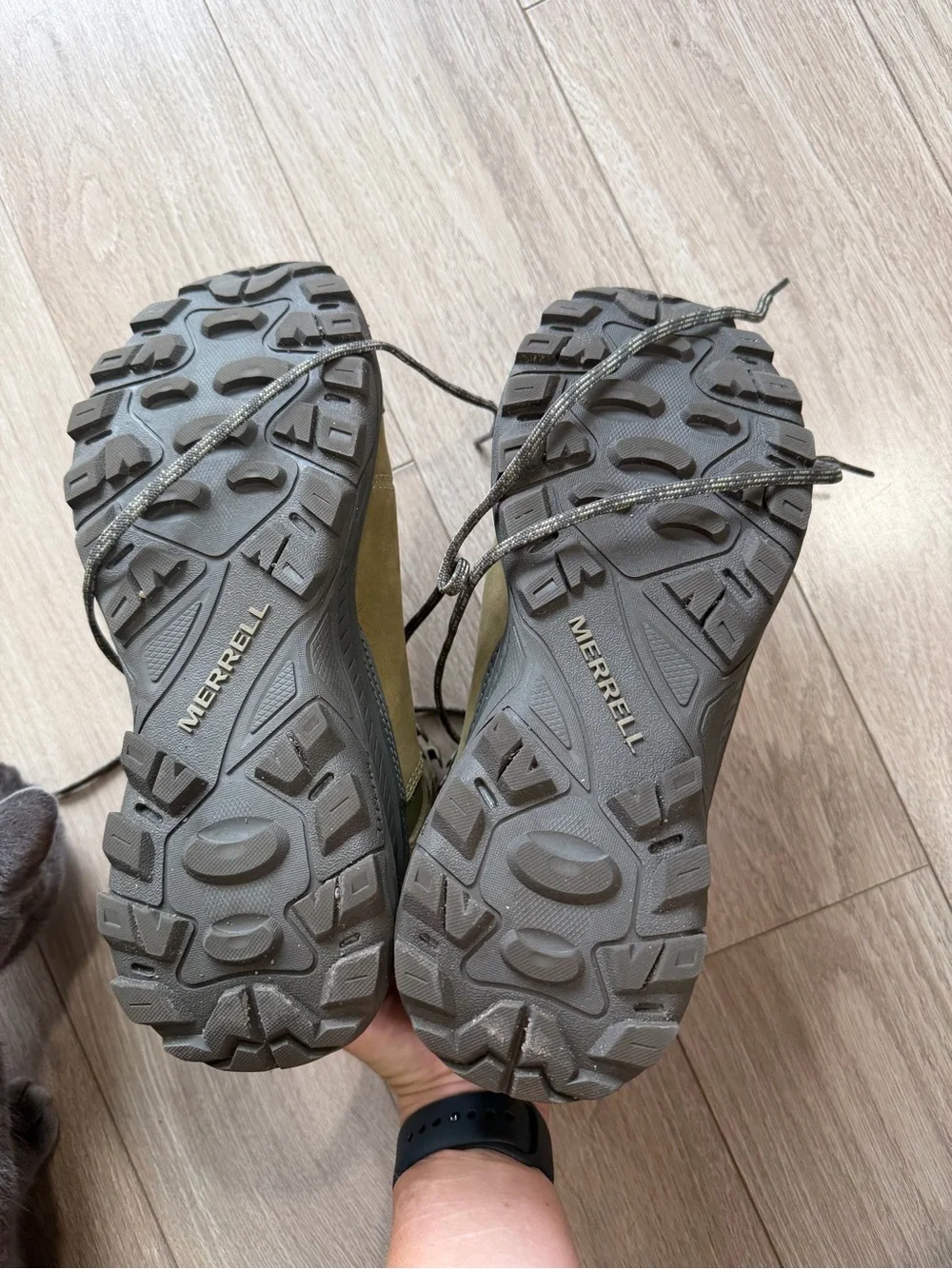Men's Olive/Tan Hiking Boots - insulated Trail Support